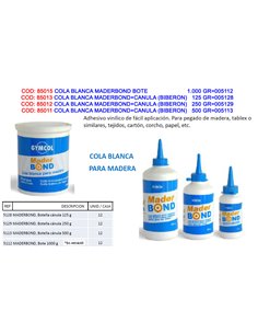 COLA BLANCA MADERBOND+CANULA (BIBERON) 500 GR005113