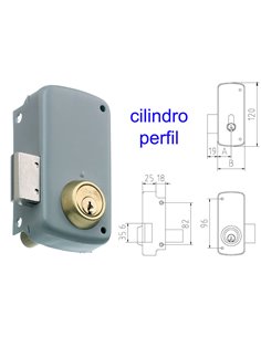 MCM CERRADURA SOBREPONER 2556CP-  70-DCHA PINTADA CILINDRO PERFI