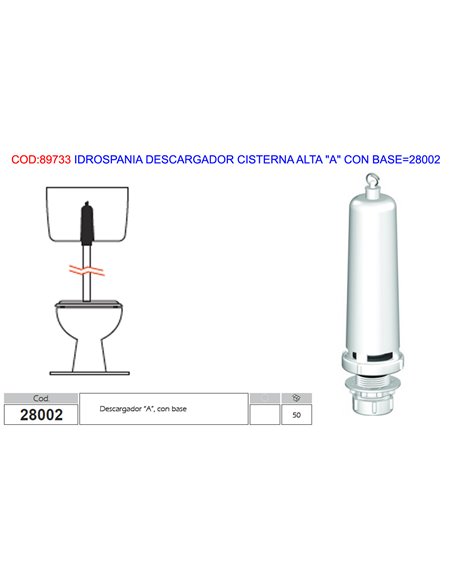IDROSPANIA DESCARGADOR CISTERNA ALTA "A" CON BASE28002