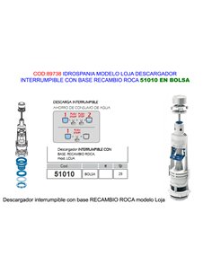 PLUVIA DESCARGADOR LOJA CISTERNA BAJA INTERRUMPIBLE CAJA 51012