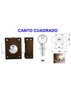 AVL CERROJO 8101-60  CANTO CUADRADO C/REDONDO 50 MM LLAVE/RUEDA