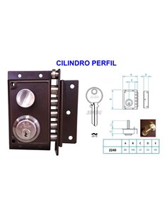 AVL CERRADURA ANTIPALANCA 2240 DRCHA PINTADA EUROPERFIL 50 MM