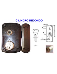AVL CERRADURA 8056-B 70  HP SOBREPONER DRCHA. C/REDONDO 50 MM