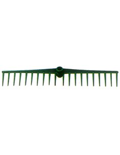 RASTRILLO RECTO PLASTICO VERDE 20 PUAS SIN MANGOMG2134