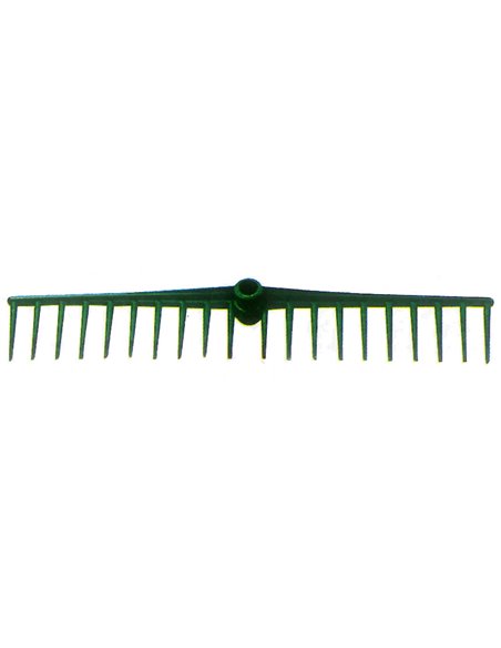 RASTRILLO RECTO PLASTICO VERDE 20 PUAS SIN MANGOMG2134