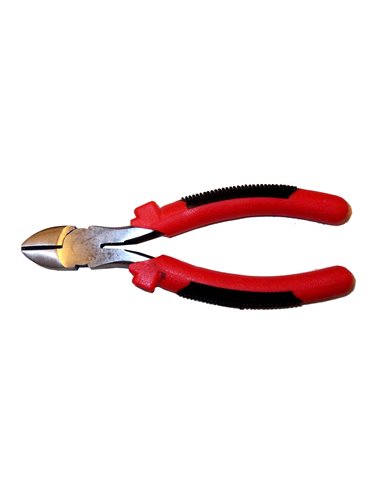 LAMS ALICATE CORTE DIAGONAL 6.5" MANGO NEGRO Y ROJO  C0014