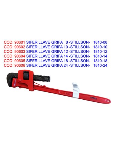 SIFER LLAVE GRIFA   8 -STILLSON-   1810-08