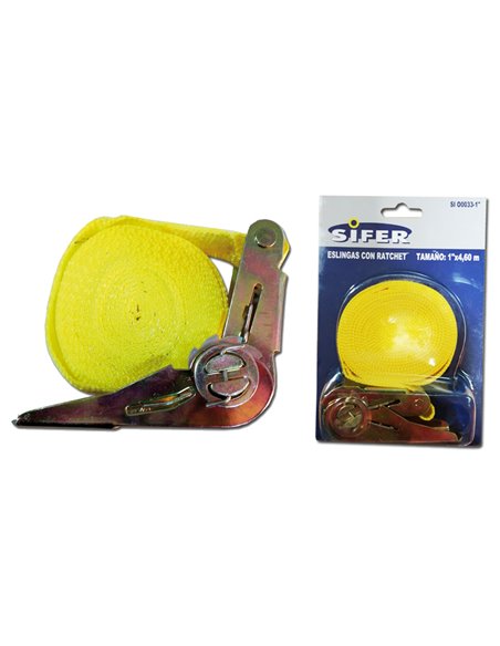 LAMS ESLINGAS CON RATCHET  1" (25 MM) x 4,60 MT   SI O0033