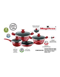 MAGEFESA FINSTOCK BATERIA ESP-FIT ROJA 7 PIEZAS02107761