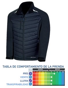 MARCA ROPA ABRIGO CHAQUETA SOFTSHELL HIBRIDO NEGRO L288CSHL