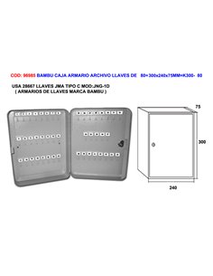 AVL CAJA ARMARIO ARCHIVO LLAVES DE 80300x240x75MMK300- 80