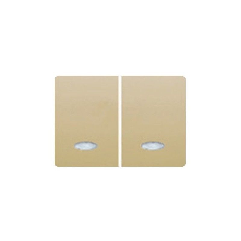 Chave de botão duplo luminoso PEARL GOLD BJC Coral 21709-DPL