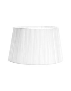 Pantalla cónica abierta “Laura” E27 IP20 Ø35/45x30cm fabricada en textil color blanco