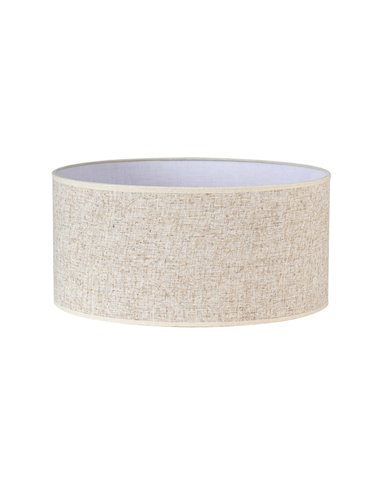 Pantalla cilíndrica “Happy” M10 IP20 Ø50x25cm fabricada en tejido de lino color beige