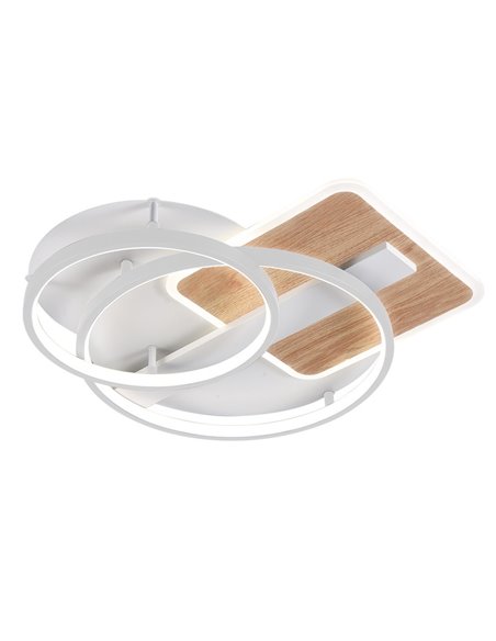 Plafón redondo LED “Azores” con control remoto (120W 3CCT 10200lm) IP20 9xØ50x50cm fabricado en metal y policarbonato color blan