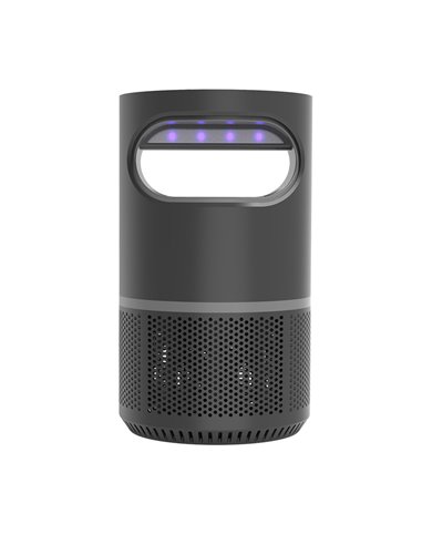 Lámpara mata insectos LED “Lumbre” (3W 220/240V) IP44 21,5xØ12cm fabricada en metal y ABS color negro