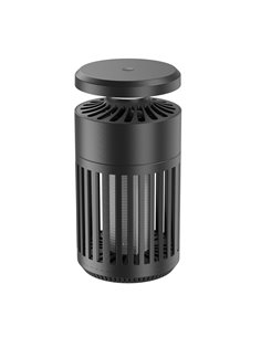 Lámpara mata insectos LED “Duo Volcan” de doble función (5W 220/240V) IP44 24xØ12,2cm fabricada en metal y ABS color negro 2
