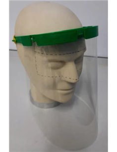 Face protection kit with 2 screens, headband and 2 rubber bands