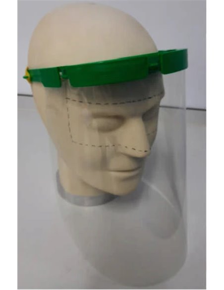 Kit de protection du visage avec 2 écrans, bandeau et 2 élastiques