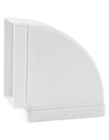 90° horizontaler rechteckiger PVC-Gasauslass, weiß 110103, Ref. 0535