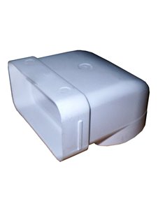 Codo mixto de PVC blanco a 90° para salida de gases 100 - 110107 REF 0525