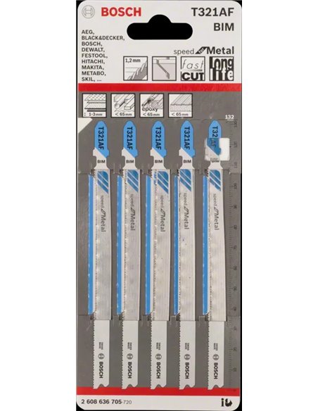 Bosch T321AF Scie sauteuse HSS pour métal 2608638698