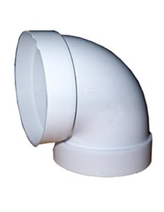 Gomito Tondo a 90° 100 Gas in PVC Bianco 110113 Rif. 0670