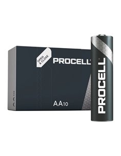 Piles alcalines Duracell LR-6 AA Procell 10 unités