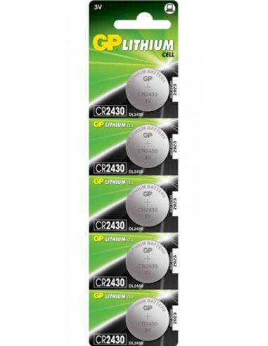 GP-Knopfbatterien CR2430-B5 3,0 V 280 mAh G075
