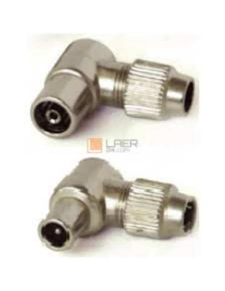 Angled male metal connector for antenna REF 70122