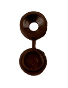 Finitura a vite n. 10 in plastica marrone