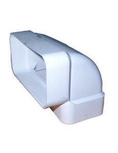 Codo Rectangular Vertical 90° Salida Gases PVC Blanco 110108 Ref0530