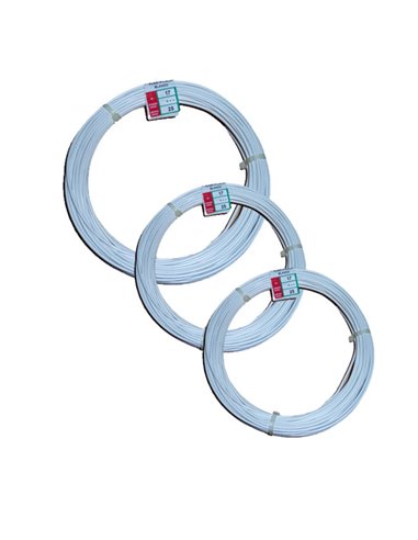 Weiß ummantelter Draht, 5 m x 3 mm, Rolle