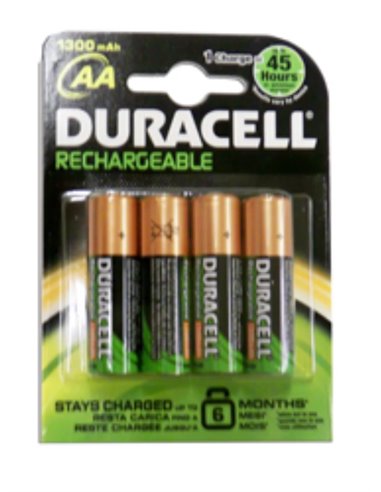 Duracell Rechargeable 4 AA LR06 1300 mAh B4 Batteries