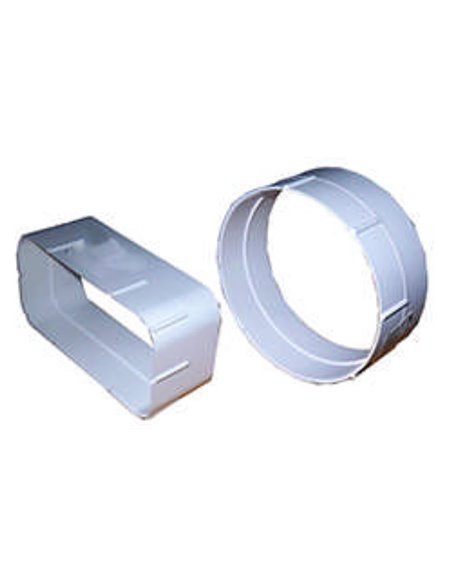 White PVC Round Connector 100 Gas Outlet 110111 Ref. 0615