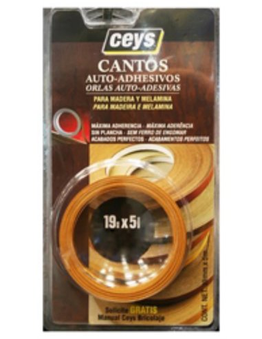 CEYS Kantenselbstklebeband 5 Meter x 19 mm Bl. Sapeli 850402