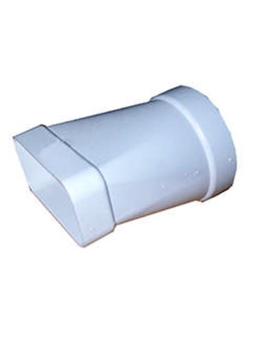 White PVC mixed fitting 100 gas outlet 110106 ref. 0520