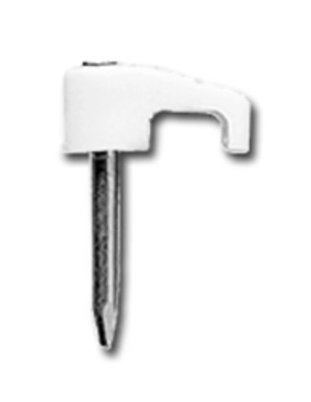 Clipe de nylon branco AVL com prego GRBL030-N 3 El Ciento