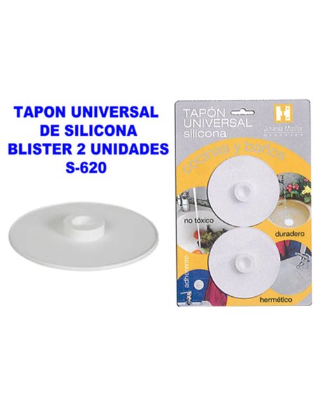 UNIVERSAL SILICONE PLUG 2 UNITS BLISTER 620