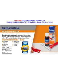 CEYS REMOVEDOR DE SILICONE ESPECÍFICO PASSO 100 ML
