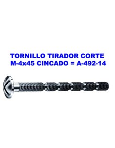 Tornillo tirador corte M4x45 cincado A-492-14
