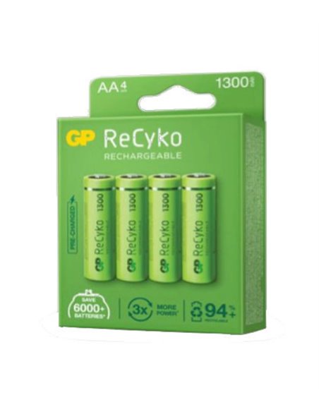 GP Recyko AA 1300 mAh piles rechargeables 4 unités