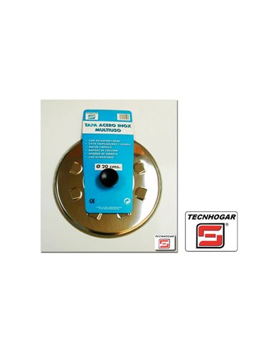 Multipurpose Stainless Steel Lid 20 cm Tecnich Ref 01590