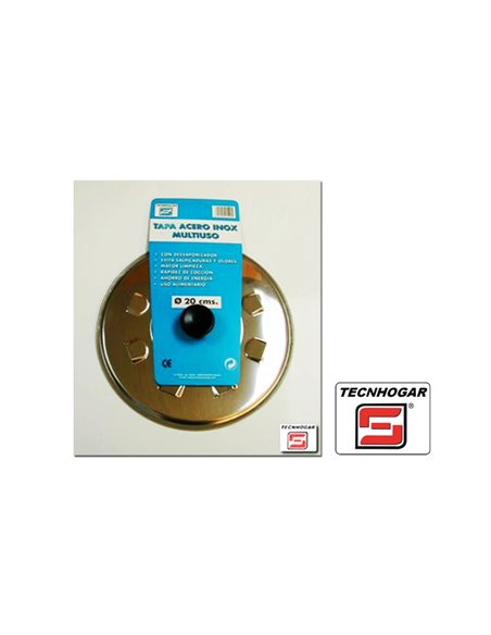 Tapa de Acero Inoxidable Multiuso 20 cm Tecnich Ref 01590