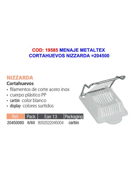 Cortahuevos Metaltex Nizzarda 204500000