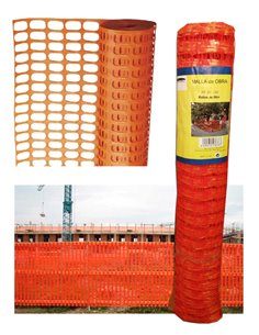 Reinforced orange construction marking mesh 80 g/m2 1 m x 50 m