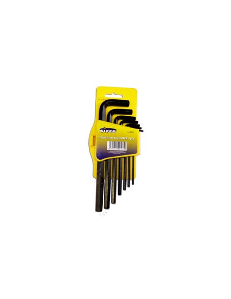 SIFER 13-2301 7-Piece Normal Blued Allen Key Set