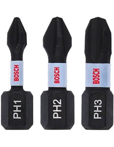 BOSCH BOITE 3 POINTS D'IMPACT PRO PHILIPS PH1/2/3 P25mm 2608522470