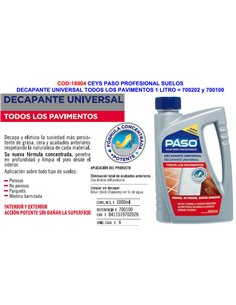 Ceys Paso Floors Universal Stripper All Pavement 1L
