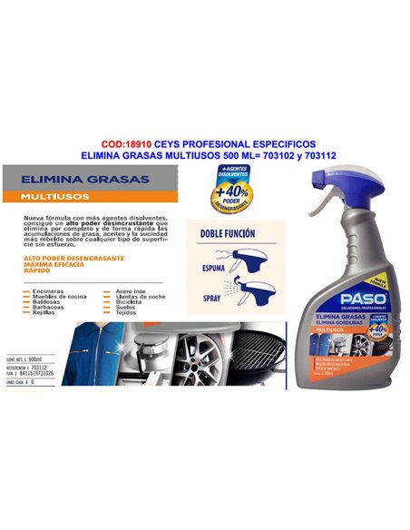 CEYS ÉTAPE SPÉCIFIQUE MULTI ÉLIMINATEUR DE GRAISSES 500 ML